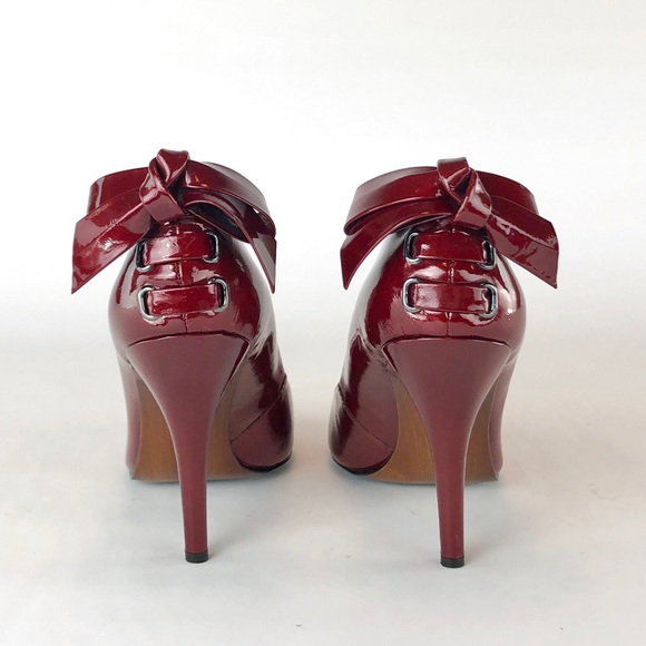 Enzo Angiolini Patent Leather Peep Toe Heels - Picture 6 of 15